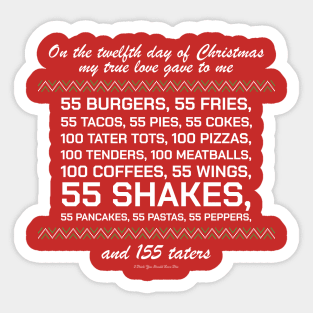 I Think You Should Love This 12 Days of Christmas Sticker